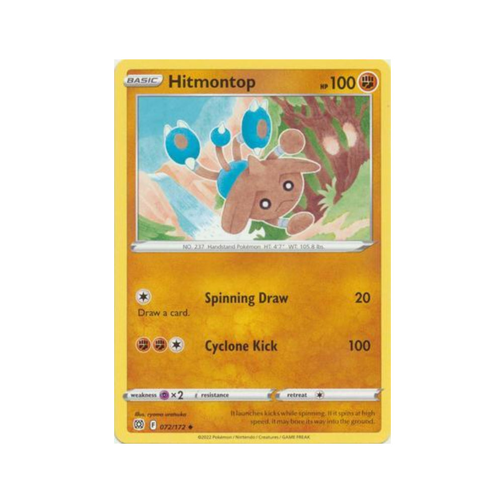 Hitmontop 72/172 in Portuguese Brilliant Stars Pokémon TCG