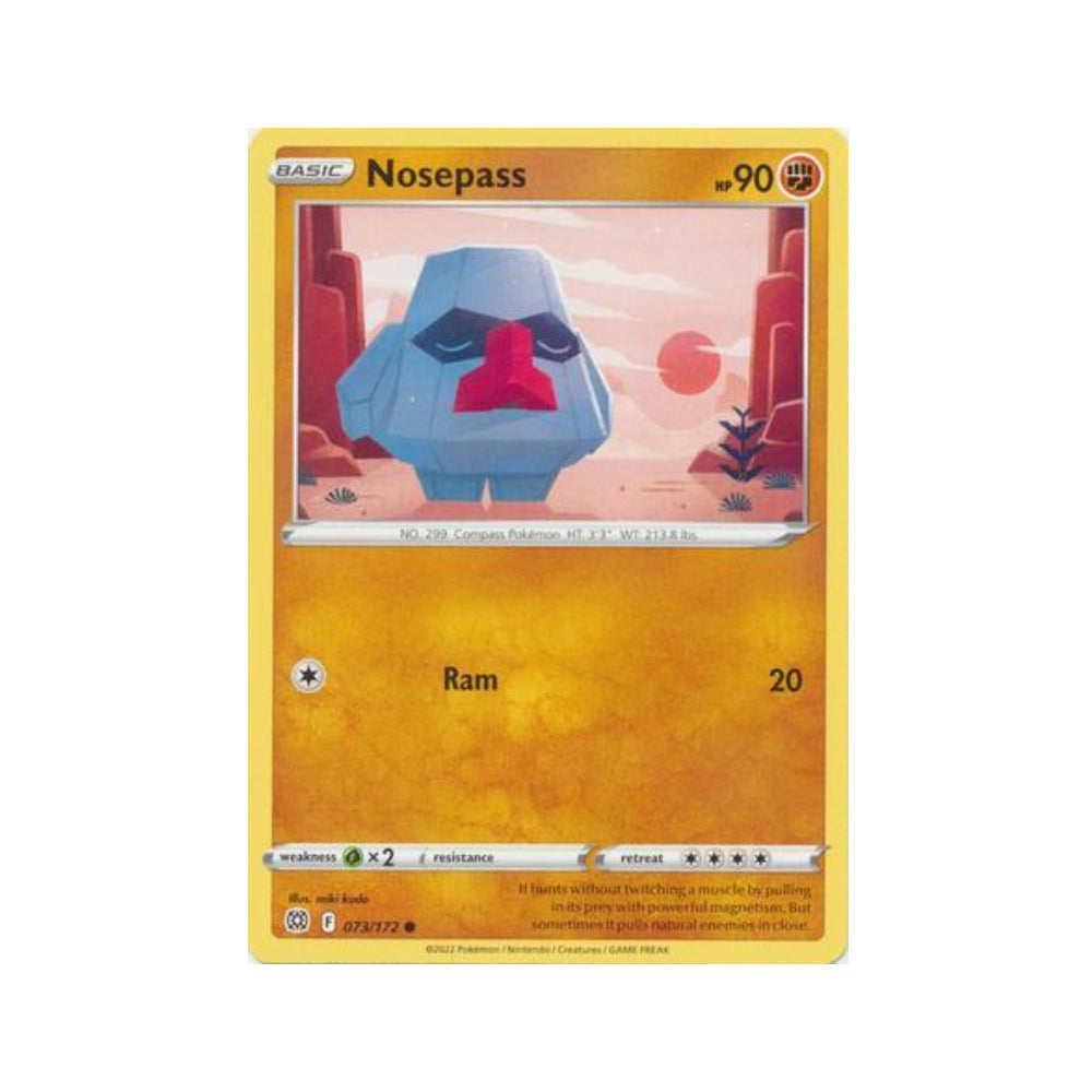 Nosepass 73/172 in Portuguese Brilliant Stars Pokémon TCG