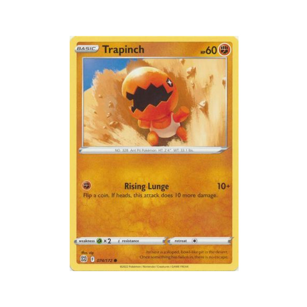 Trapinch 74/172 in Portuguese Brilliant Stars Pokémon TCG