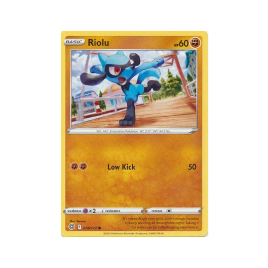 Riolu 78/172 in Portuguese Brilliant Stars Pokémon TCG