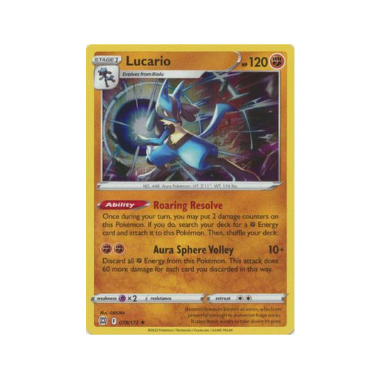 Lucario 79/172 in Portuguese Brilliant Stars Pokémon TCG