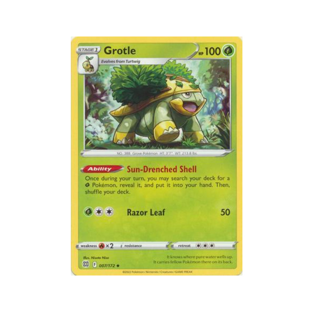 Grotle 7/172 in Portuguese Brilliant Stars Pokémon TCG