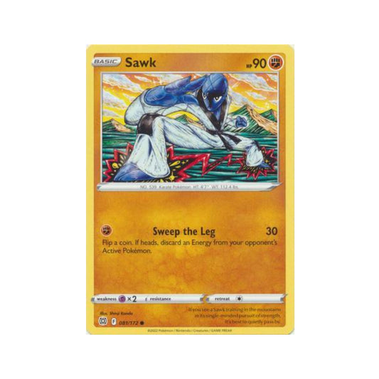 Sawk 81/172 in Portuguese Brilliant Stars Pokémon TCG