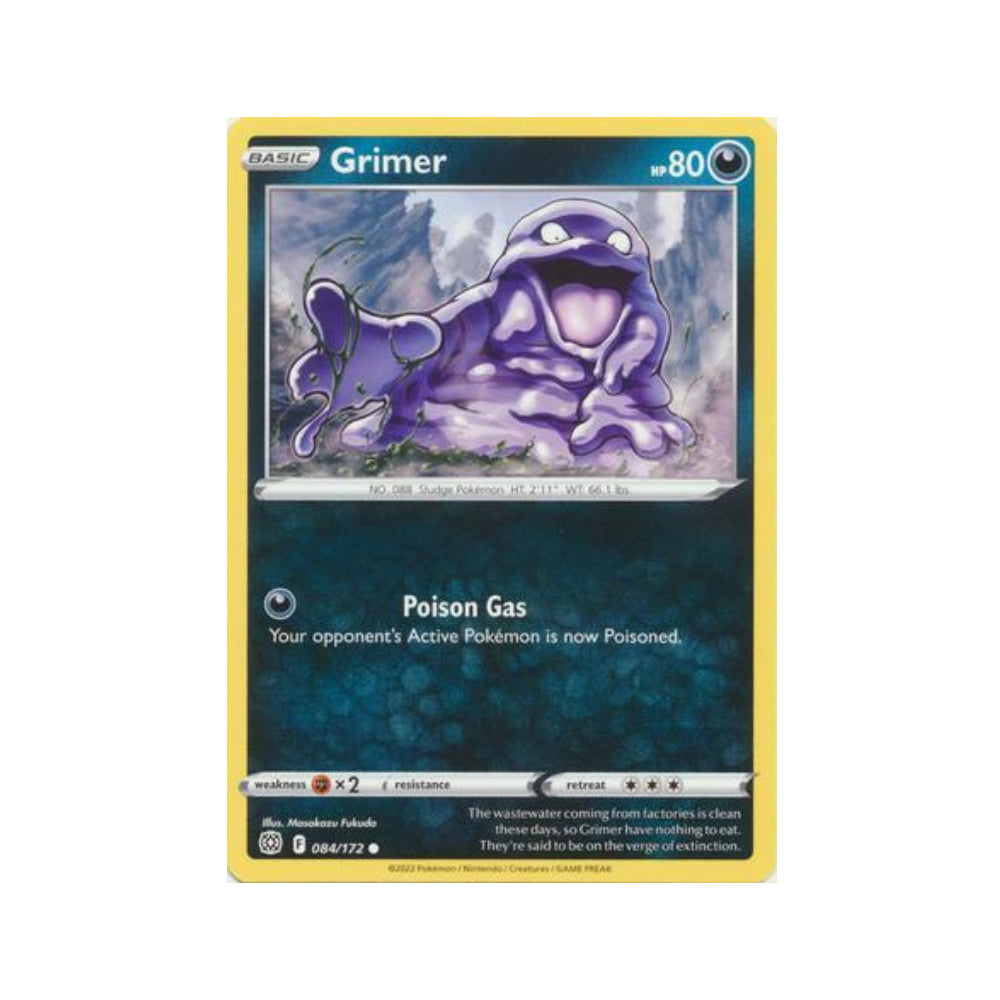 Grimer 84/172 in Portuguese Brilliant Stars Pokémon TCG