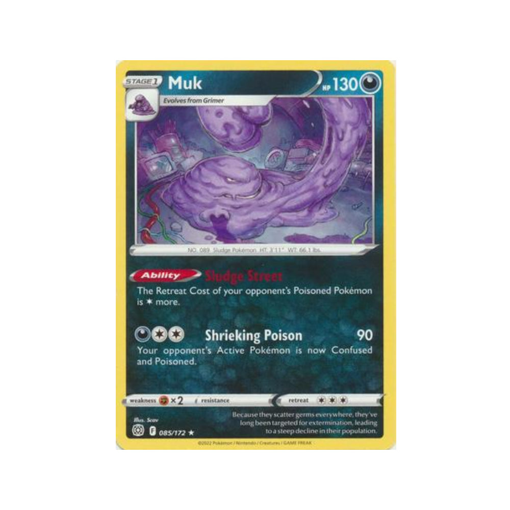 Muk 85/172 in Portuguese Brilliant Stars Pokémon TCG