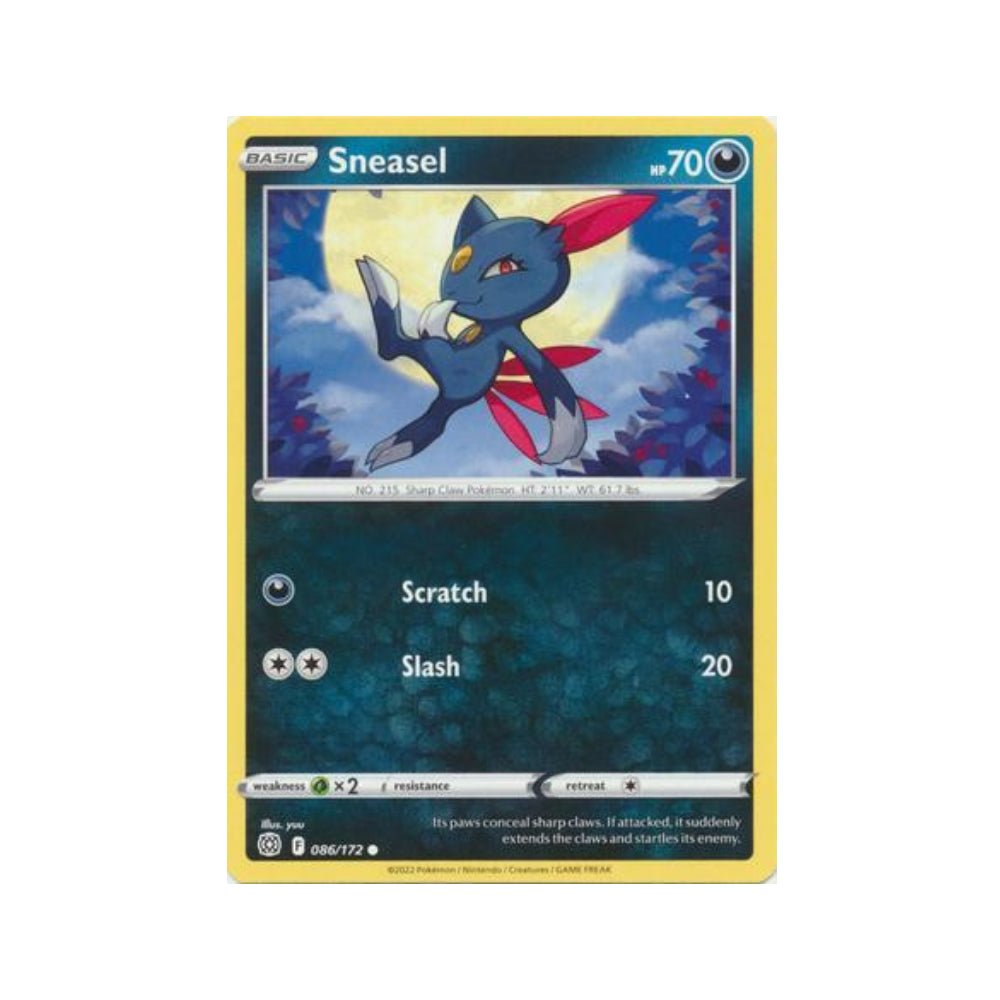 Sneasel 86/172 in Portuguese Brilliant Stars Pokémon TCG