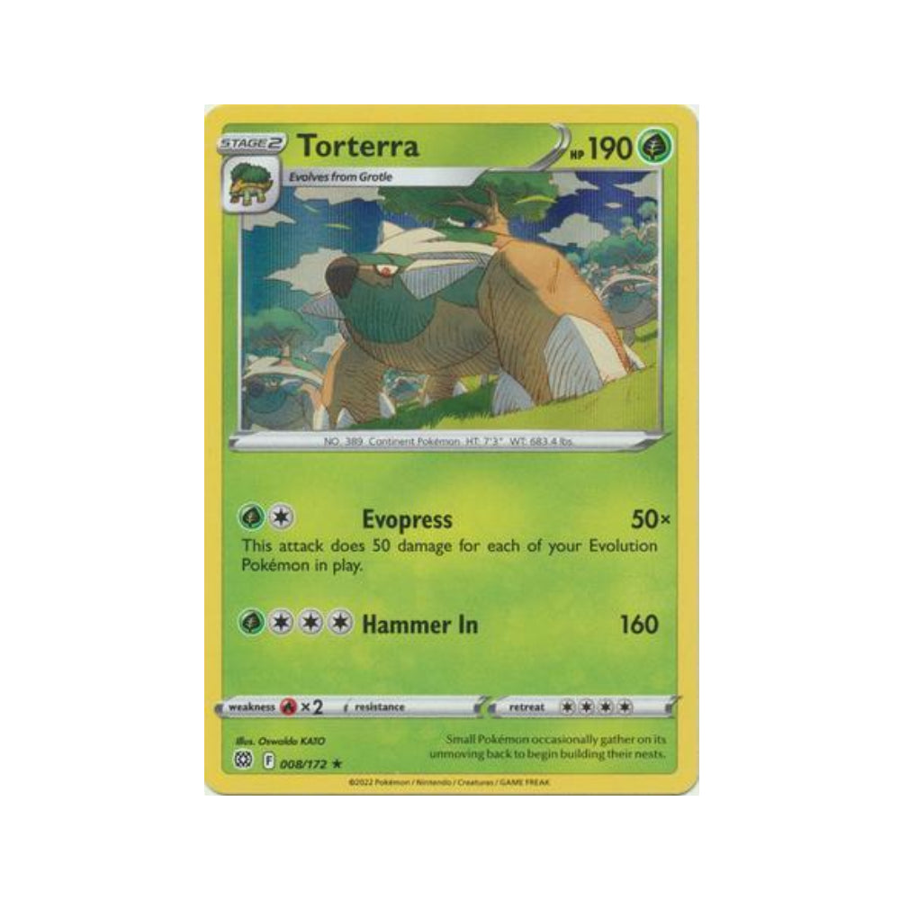 Torterra 8/172 in Portuguese Brilliant Stars Pokémon TCG