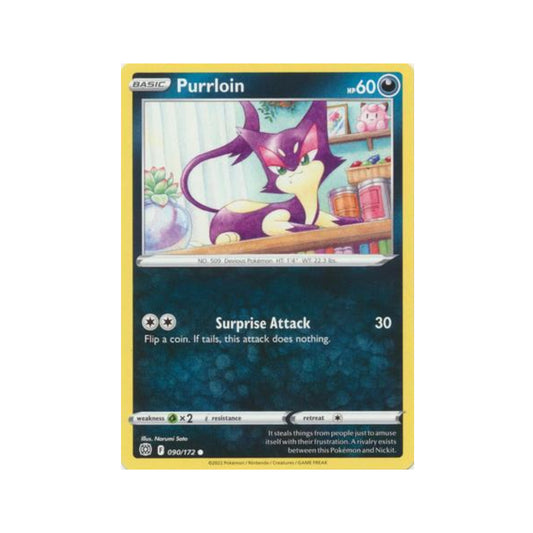 Purrloin 90/172 in Portuguese Brilliant Stars Pokémon TCG