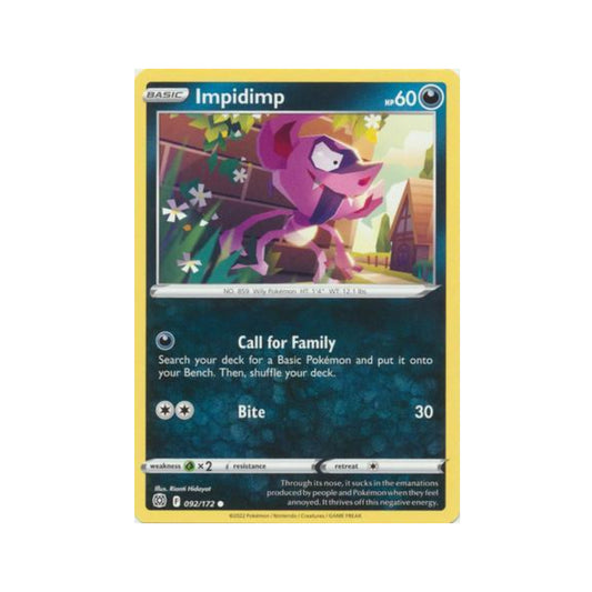 Impidimp 92/172 in Portuguese Brilliant Stars Pokémon TCG