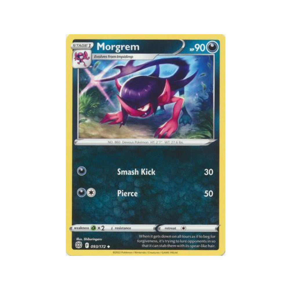 Morgrem 93/172 in Portuguese Brilliant Stars Pokémon TCG