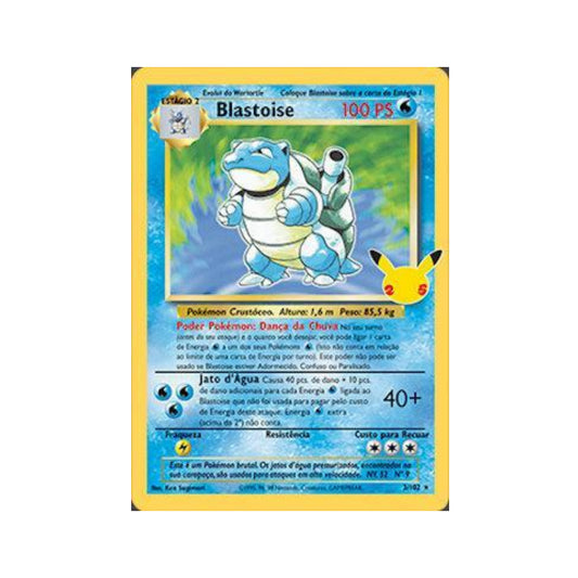 Blastoise 01/25 in Portuguese Celebrations: Classic Collection Pokémon TCG