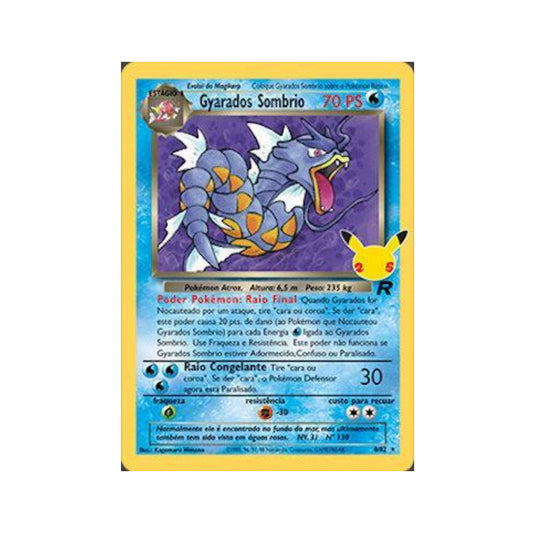 Dark Gyarados 05/25 in Portuguese Celebrations: Classic Collection Pokémon TCG