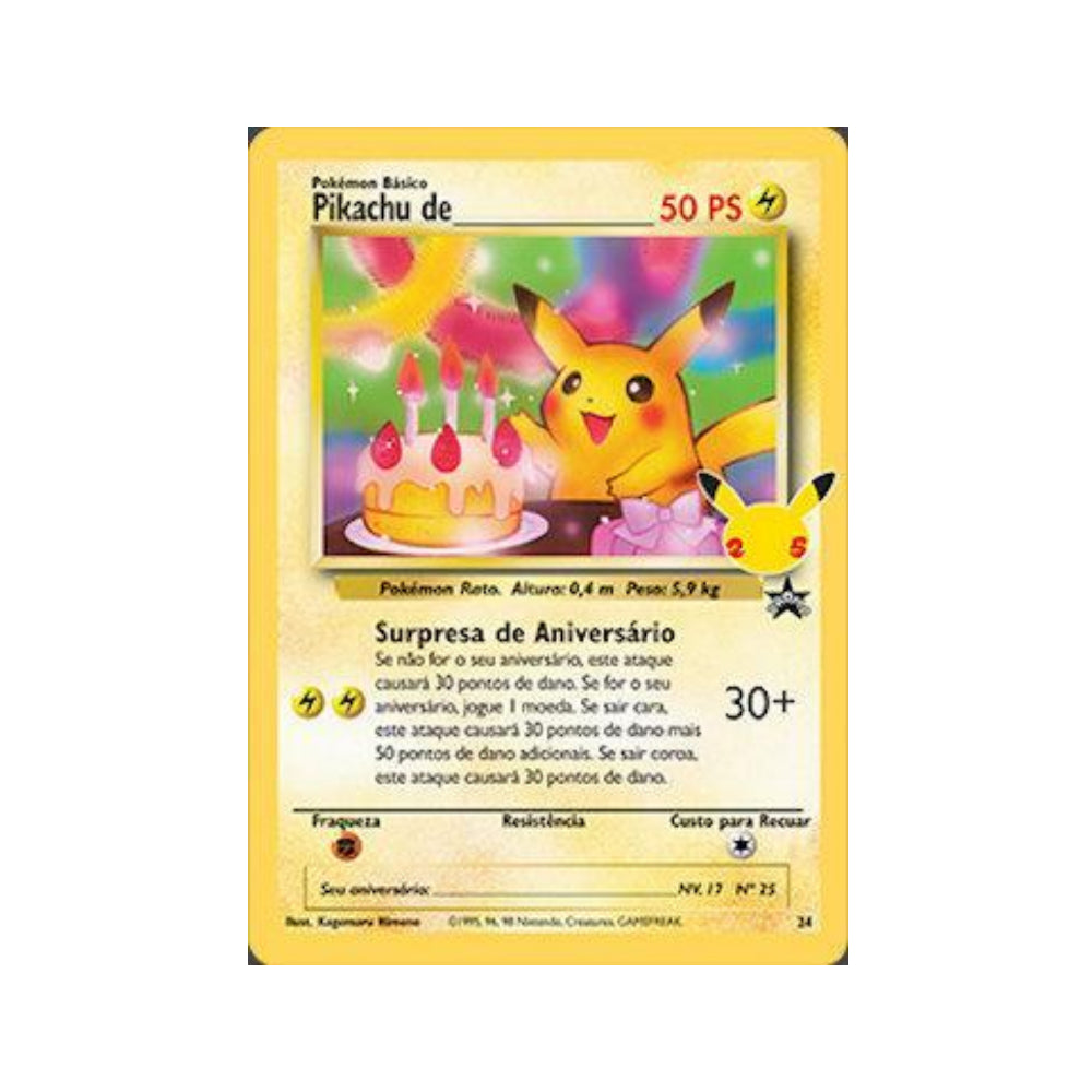 ______'s Pikachu 08/25 in Portuguese Celebrations: Classic Collection Pokémon TCG