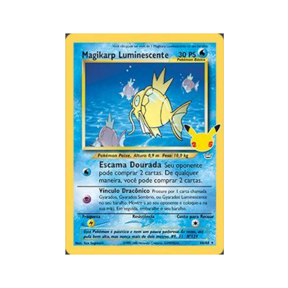 Shining Magikarp 10/25 in Portuguese Celebrations: Classic Collection Pokémon TCG