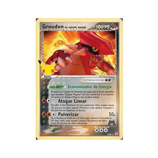 Team Magma's Groudon 11/25 in Portuguese Celebrations: Classic Collection Pokémon TCG