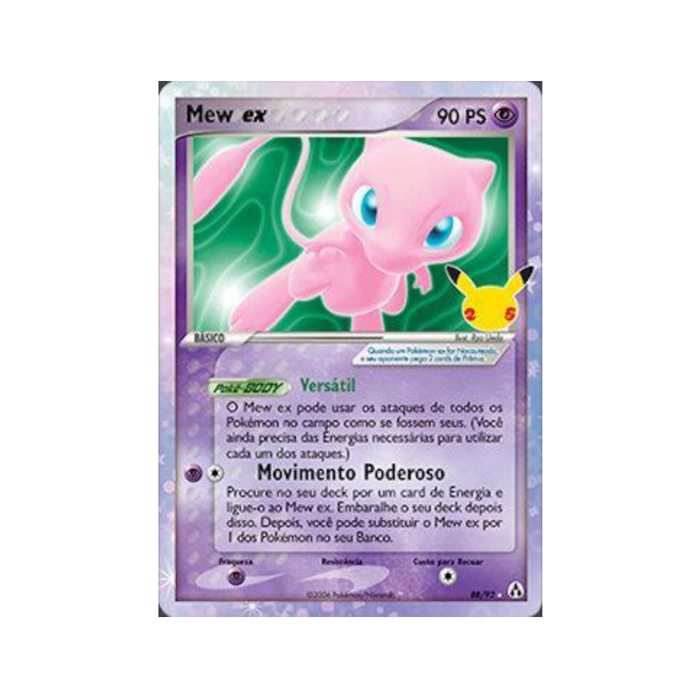 Mew ex 13/25 in Portuguese Celebrations: Classic Collection Pokémon TCG