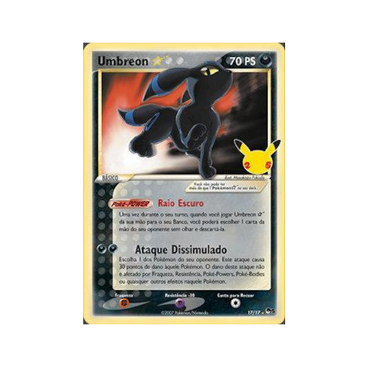 Umbreon Star 15/25 in Portuguese Celebrations: Classic Collection Pokémon TCG