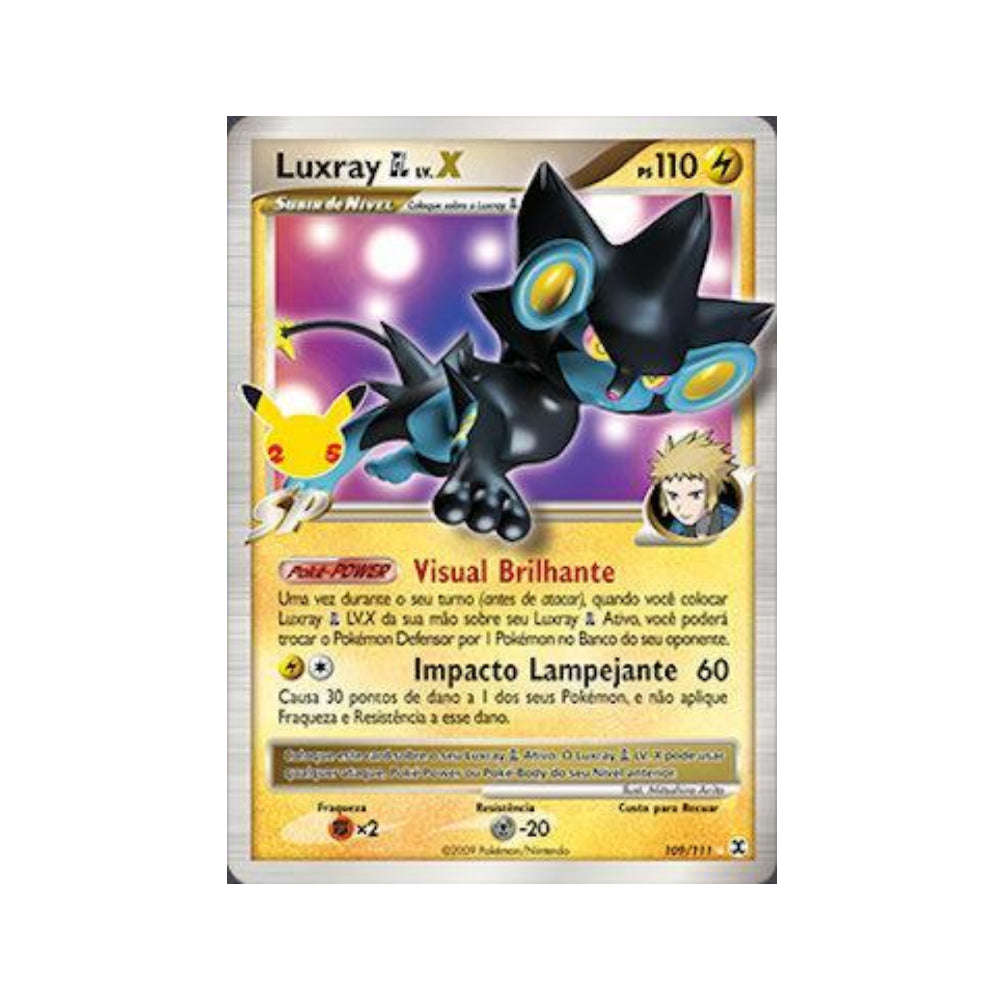 Luxray GL LV.X 17/25 in Portuguese Celebrations: Classic Collection Pokémon TCG