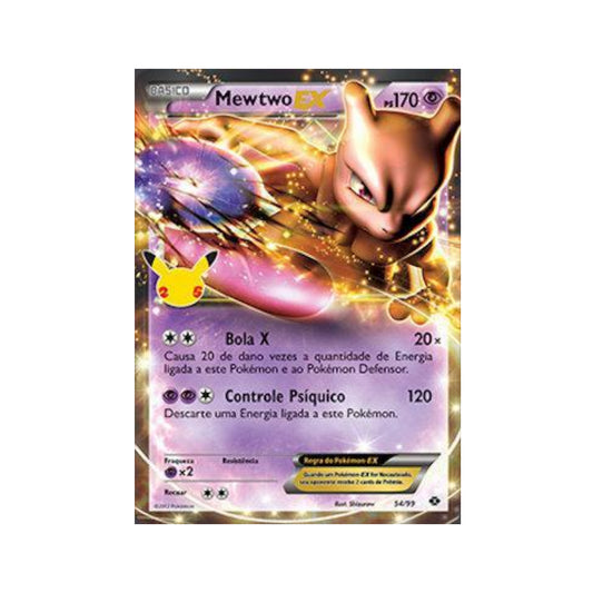 Mewtwo-EX 22/25 in Portuguese Celebrations: Classic Collection Pokémon TCG