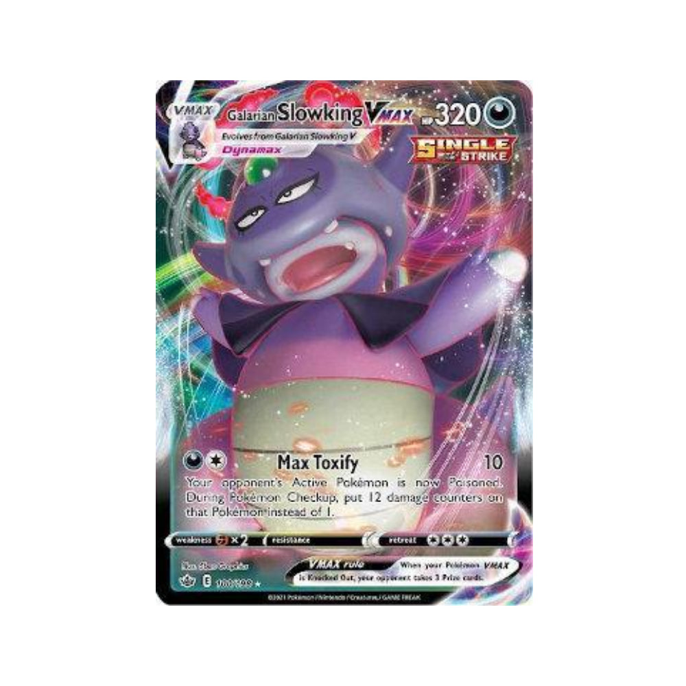 Galarian Slowking-VMAX 100/198 in Portuguese Chilling Reign Pokémon TCG