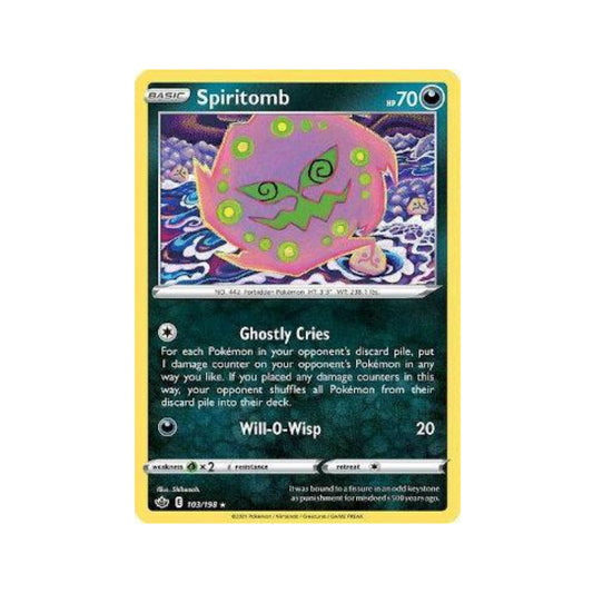 Spiritomb 103/198 in Portuguese Chilling Reign Pokémon TCG