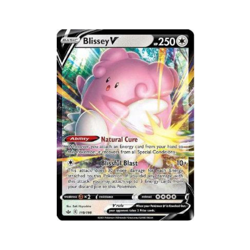 Blissey-V 119/198 in Portuguese Chilling Reign Pokémon TCG