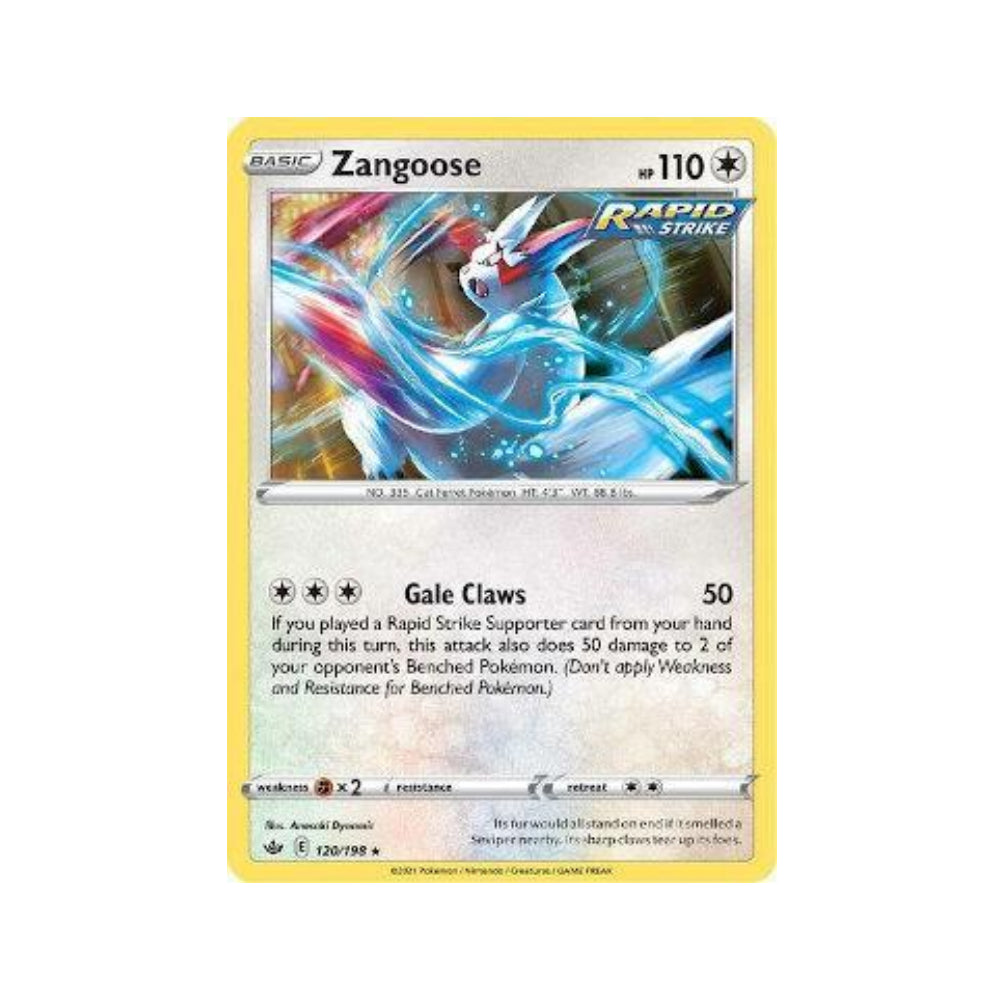 Zangoose 120/198 in Portuguese Chilling Reign Pokémon TCG