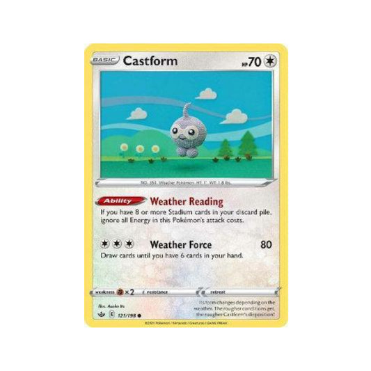 Castform 121/198 in Portuguese Chilling Reign Pokémon TCG