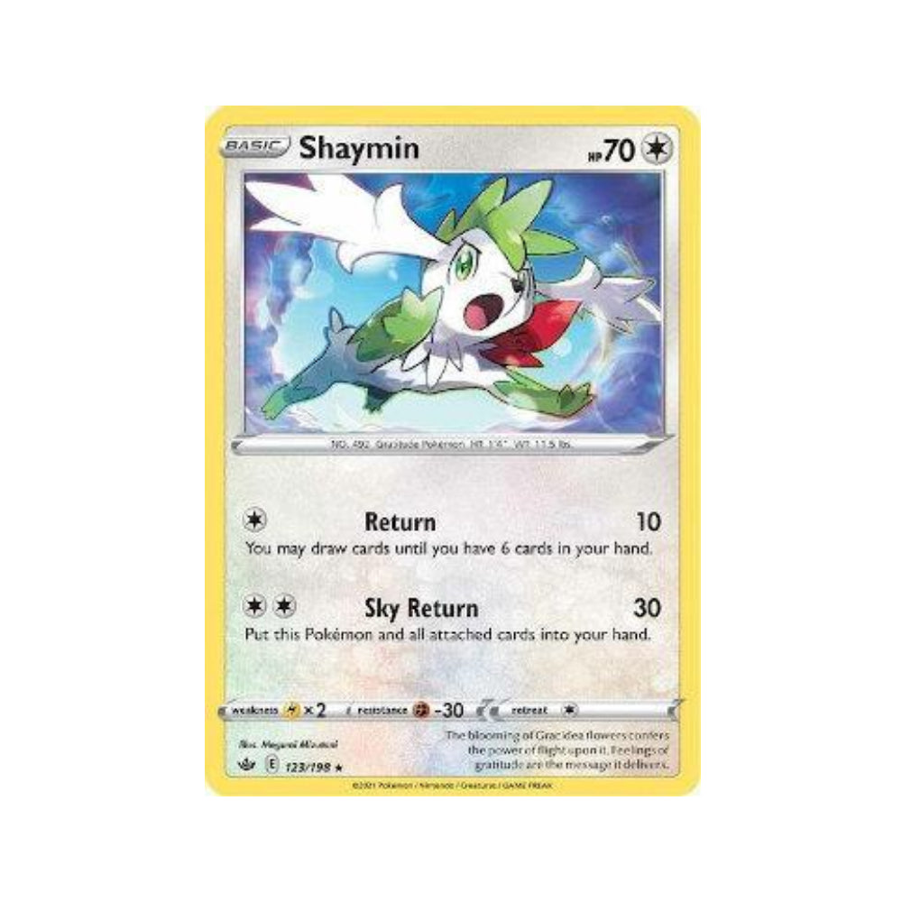 Shaymin 123/198 in Portuguese Chilling Reign Pokémon TCG