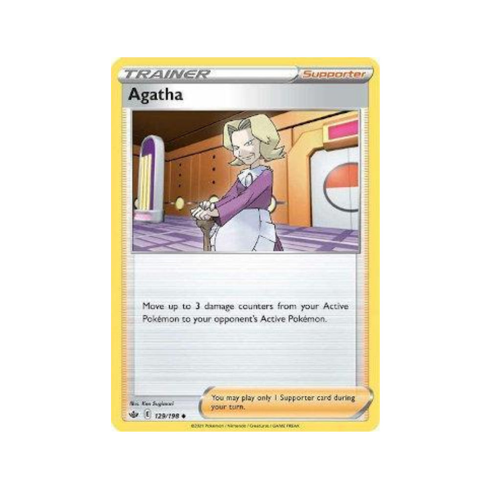 Agatha 129/198 in Portuguese Chilling Reign Pokémon TCG