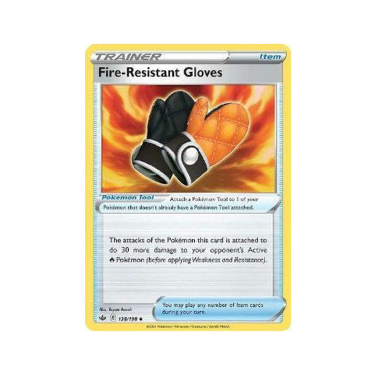 Fire-Resistant Gloves 138/198 in Portuguese Chilling Reign Pokémon TCG