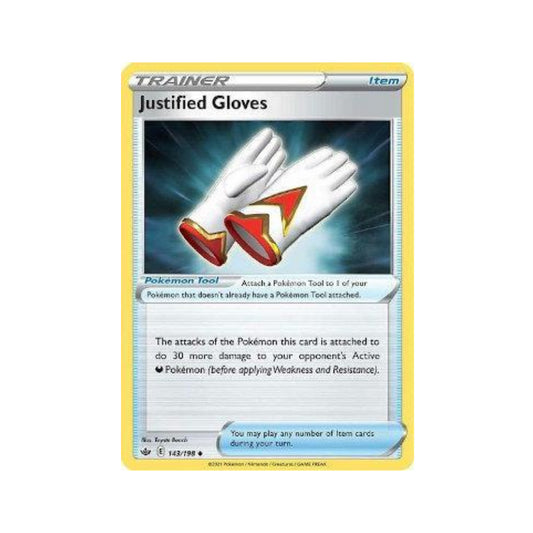 Justified Gloves 143/198 in Portuguese Chilling Reign Pokémon TCG