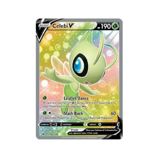 Celebi-V 160/198 in Portuguese Chilling Reign Pokémon TCG