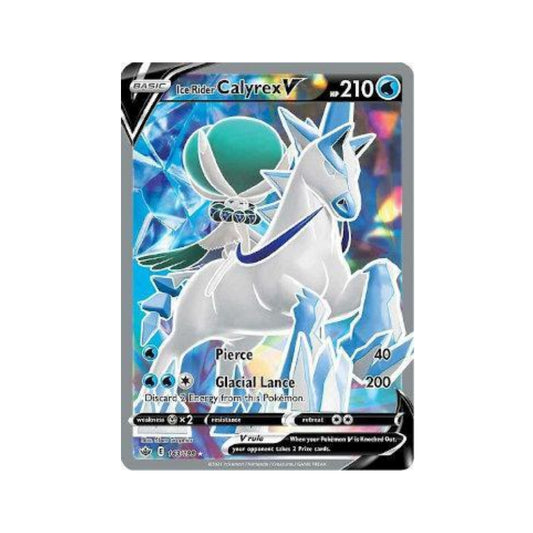 Ice Rider Calyrex-V 163/198 in Portuguese Chilling Reign Pokémon TCG