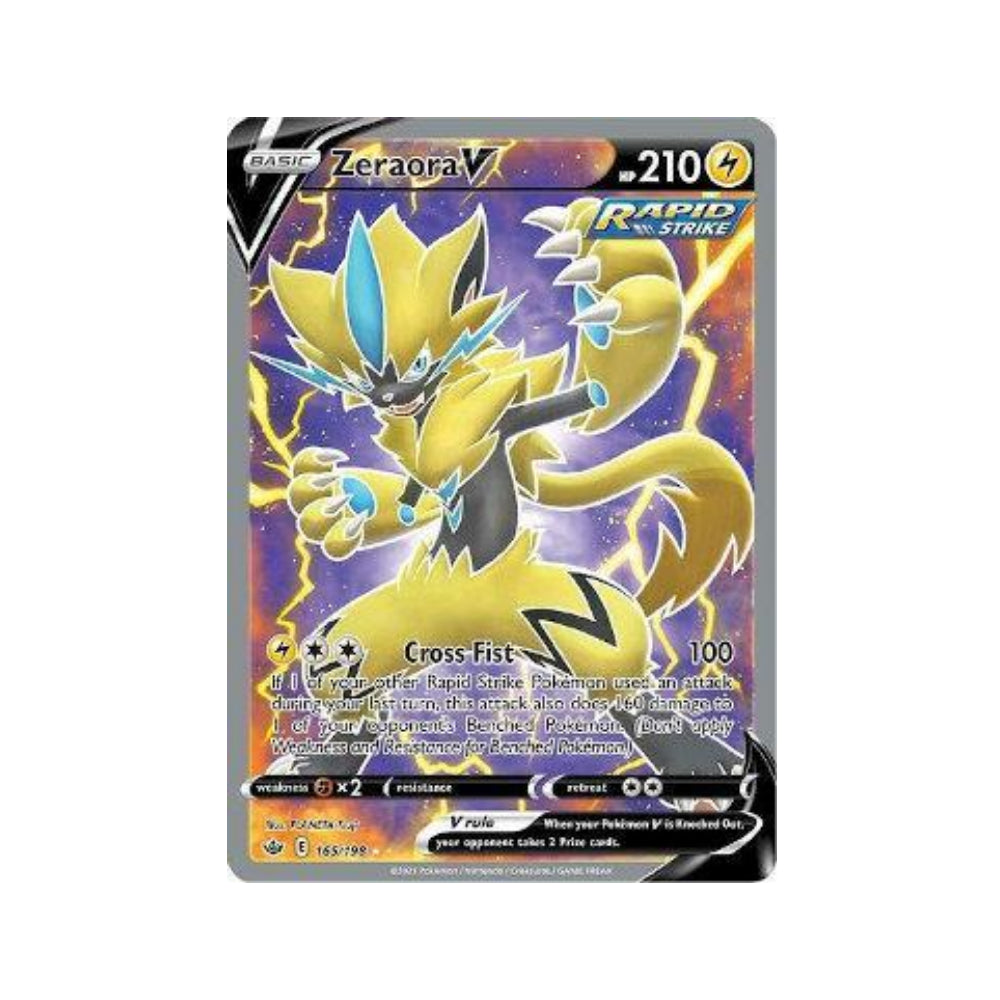 Zeraora-V 165/198 in Portuguese Chilling Reign Pokémon TCG