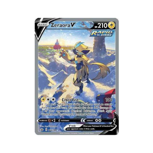 Zeraora-V 166/198 in Portuguese Chilling Reign Pokémon TCG