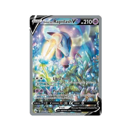 Galarian Rapidash-V 168/198 in Portuguese Chilling Reign Pokémon TCG