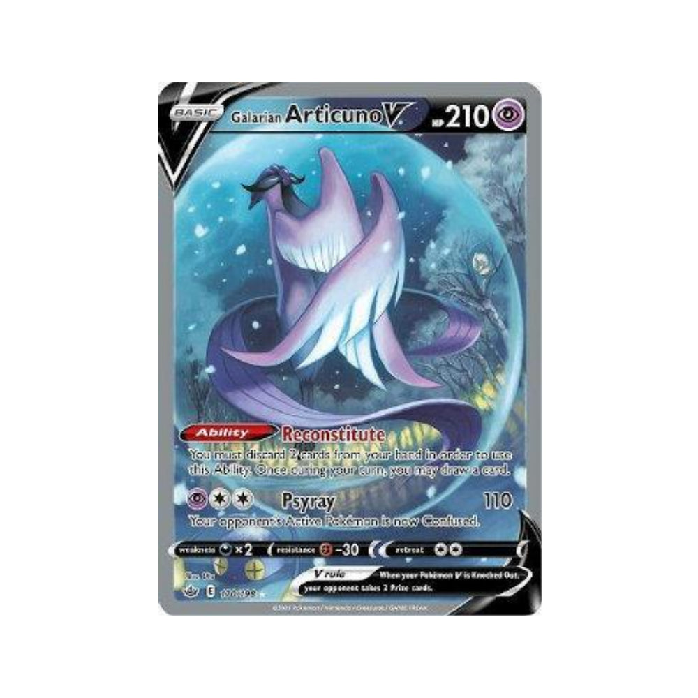 Galarian Articuno-V 170/198 in Portuguese Chilling Reign Pokémon TCG