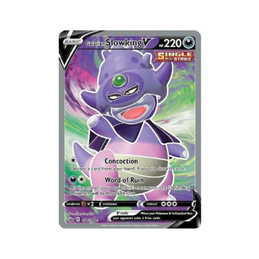 Galarian Slowking-V 178/198 in Portuguese Chilling Reign Pokémon TCG