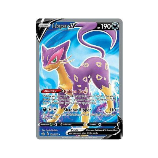 Liepard-V 180/198 in Portuguese Chilling Reign Pokémon TCG