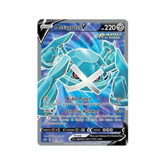 Metagross-V 181/198 in Portuguese Chilling Reign Pokémon TCG