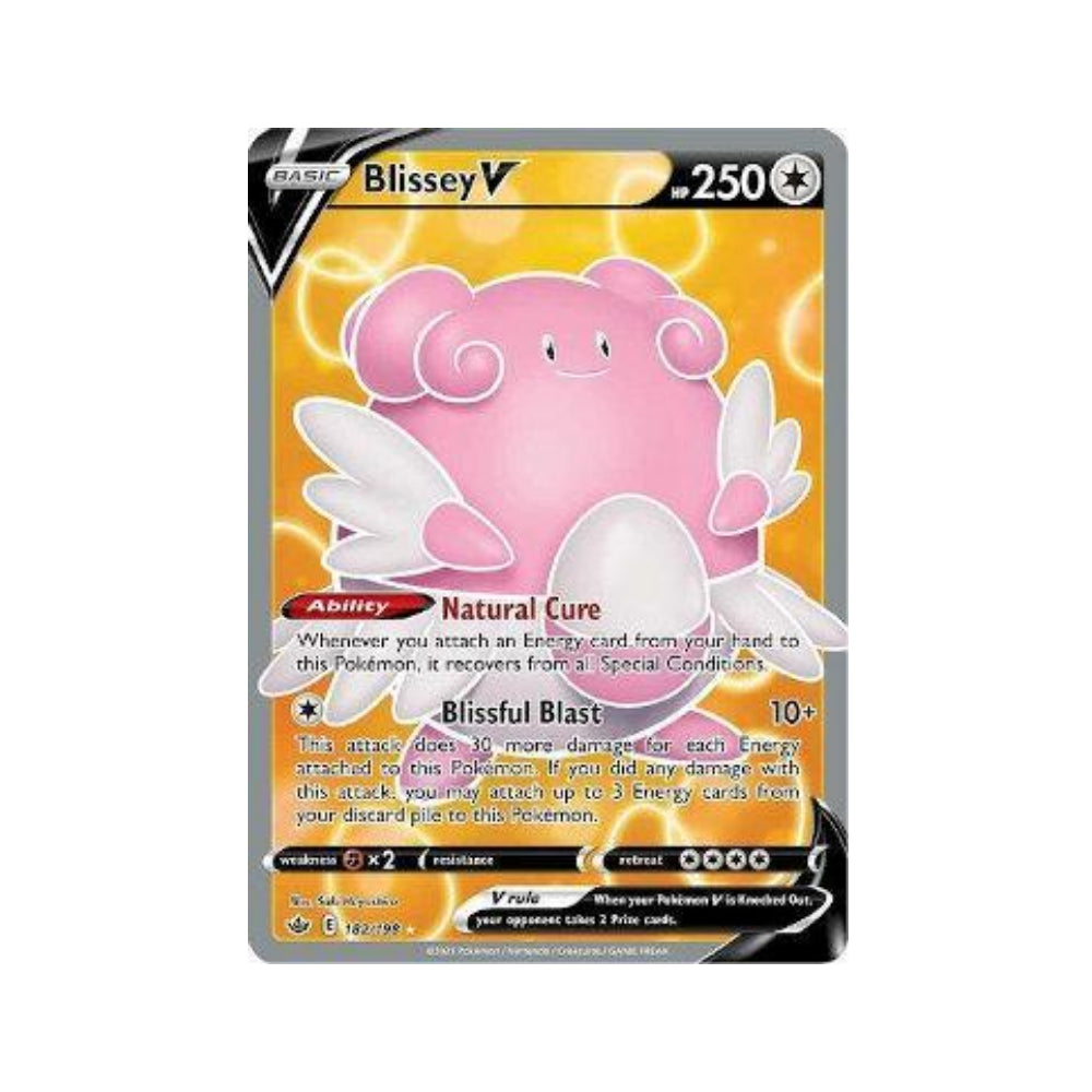 Blissey-V 182/198 in Portuguese Chilling Reign Pokémon TCG