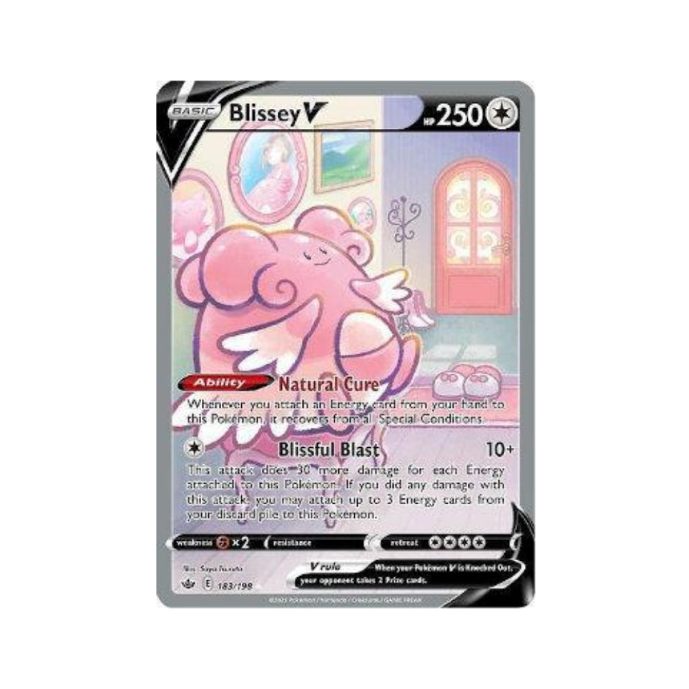 Blissey-V 183/198 in Portuguese Chilling Reign Pokémon TCG