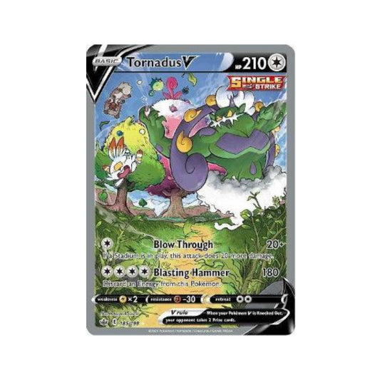 Tornadus-V 185/198 in Portuguese Chilling Reign Pokémon TCG