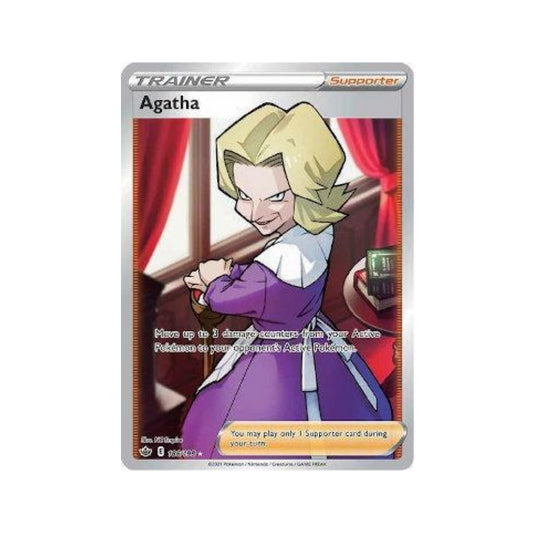 Agatha 186/198 in Portuguese Chilling Reign Pokémon TCG