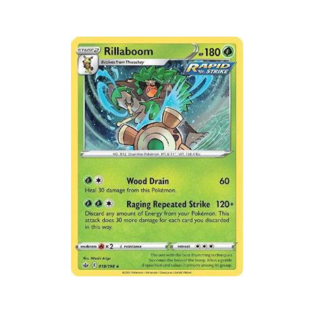 Rillaboom 18/198 in Portuguese Chilling Reign Pokémon TCG