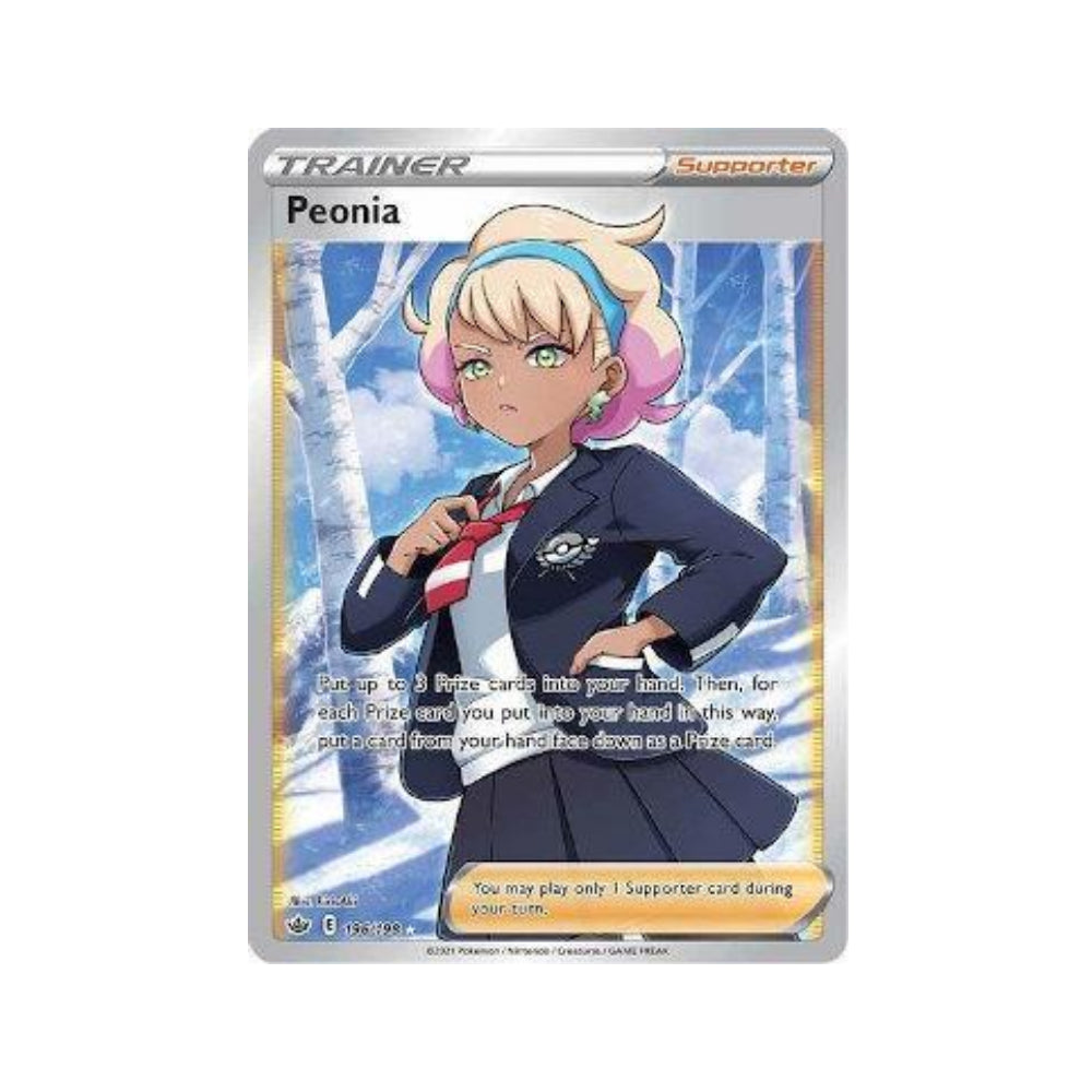 Peonia 196/198 in Portuguese Chilling Reign Pokémon TCG