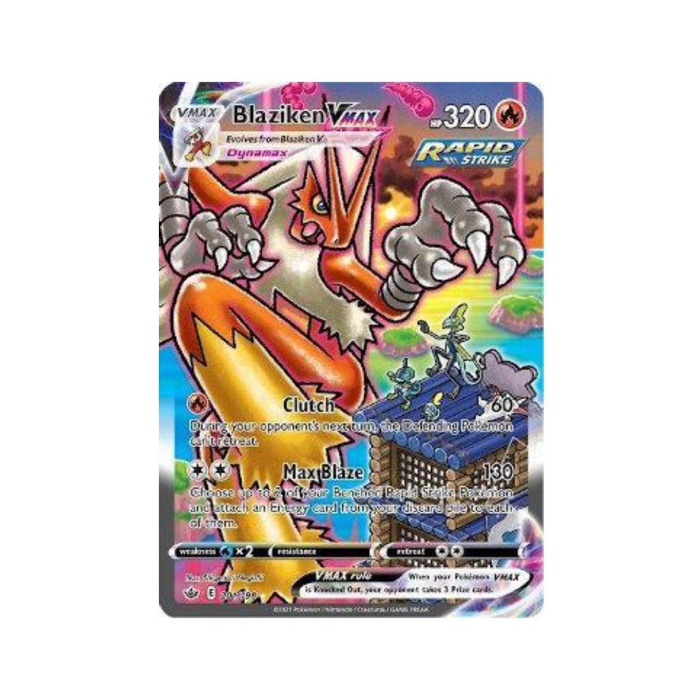 Blaziken-VMAX 201/198 in Portuguese Chilling Reign Pokémon TCG