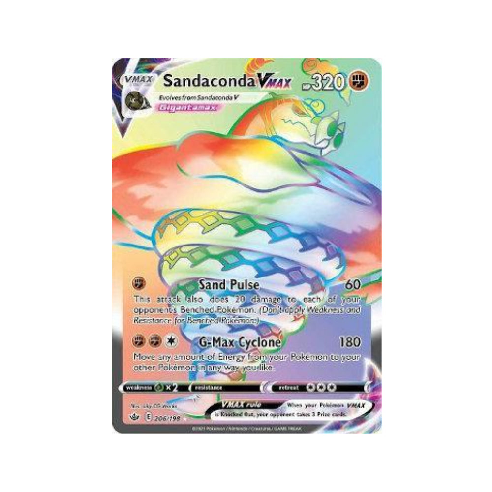 Sandaconda-VMAX 206/198 in Portuguese Chilling Reign Pokémon TCG