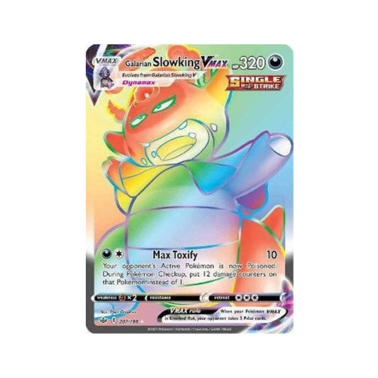 Galarian Slowking-VMAX 207/198 in Portuguese Chilling Reign Pokémon TCG